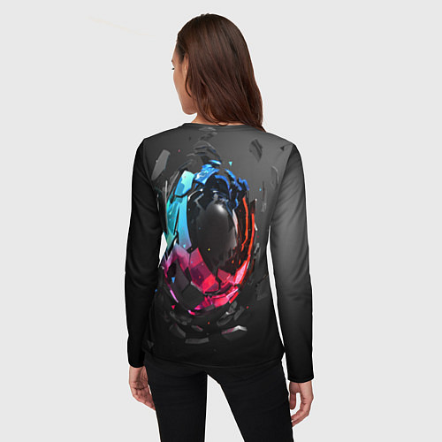 Женский лонгслив Abstract graphics / 3D-принт – фото 4