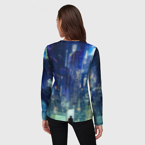 Женский лонгслив Нами киберпанк реализм / 3D-принт – фото 4