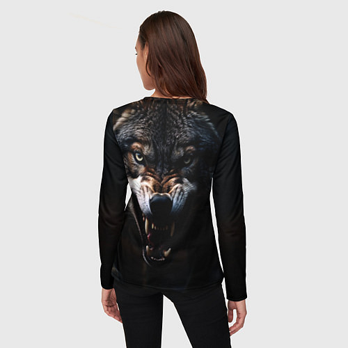 Женский лонгслив Волчара / 3D-принт – фото 4