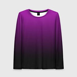 Лонгслив женский Purple gradient, цвет: 3D-принт