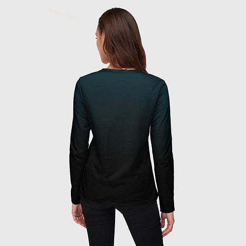 Женский лонгслив Морская глубина в чёрном / 3D-принт – фото 4