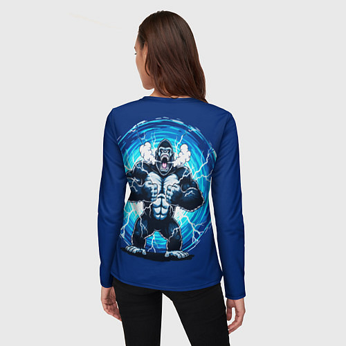 Женский лонгслив Горилла показывает свою силу / 3D-принт – фото 4