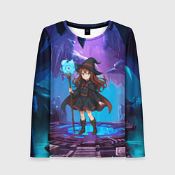 Женский лонгслив Аниме девочка маг с волшебных посохом