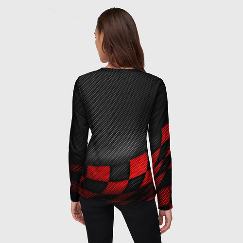 Женский лонгслив Дрифт авто с облаком дыма / 3D-принт – фото 4