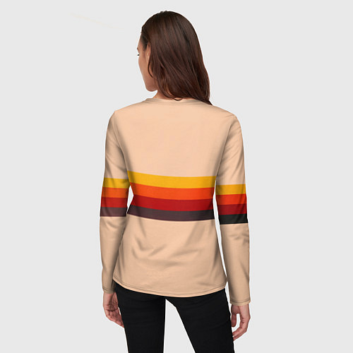 Женский лонгслив ПАЗ 652 ретро автобус поп-арт / 3D-принт – фото 4