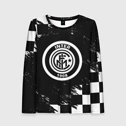 Лонгслив женский Inter клетка краски, цвет: 3D-принт