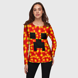 Лонгслив женский Лавовый крипер, цвет: 3D-принт — фото 2