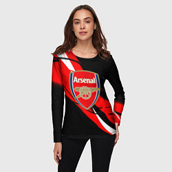 Лонгслив женский Arsenal абстракция полосы, цвет: 3D-принт — фото 2