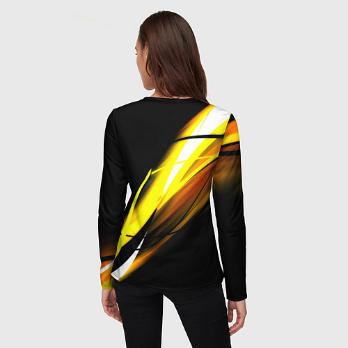 Женский лонгслив Borussia спортивная геометрия / 3D-принт – фото 4