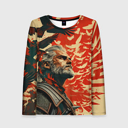 Лонгслив женский Ведьмак и птицы, цвет: 3D-принт