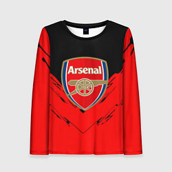 Лонгслив женский Arsenal текстура краски, цвет: 3D-принт