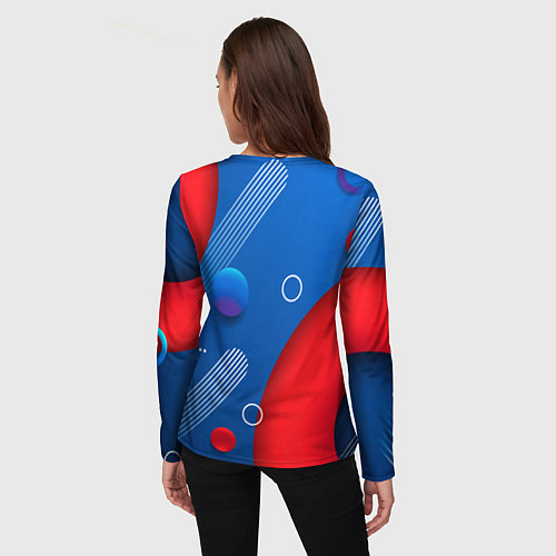 Женский лонгслив Радостныйй жираф в шарфе / 3D-принт – фото 4