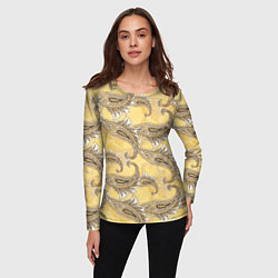 Лонгслив женский Царская парча, цвет: 3D-принт — фото 2