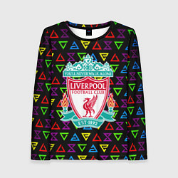 Женский лонгслив Liverpool pattern neon