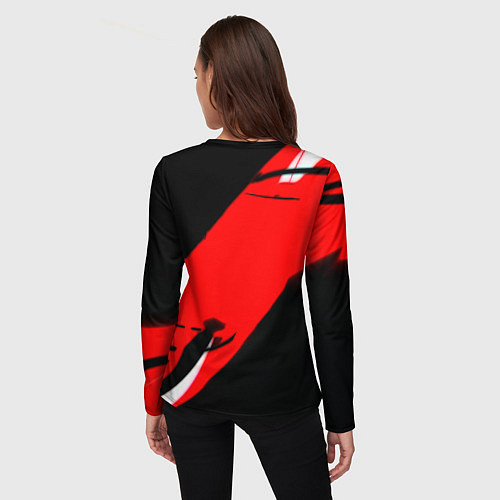Женский лонгслив Арсенал геометрия полосы краски / 3D-принт – фото 4