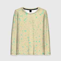 Лонгслив женский Color beige turquoise, цвет: 3D-принт