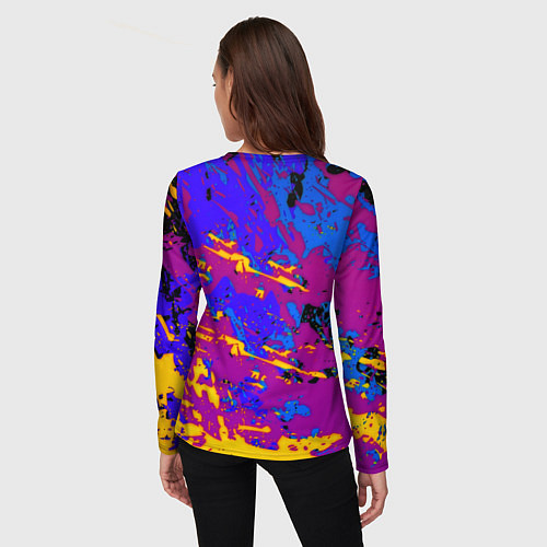 Женский лонгслив Borussia абстрактные краски / 3D-принт – фото 4