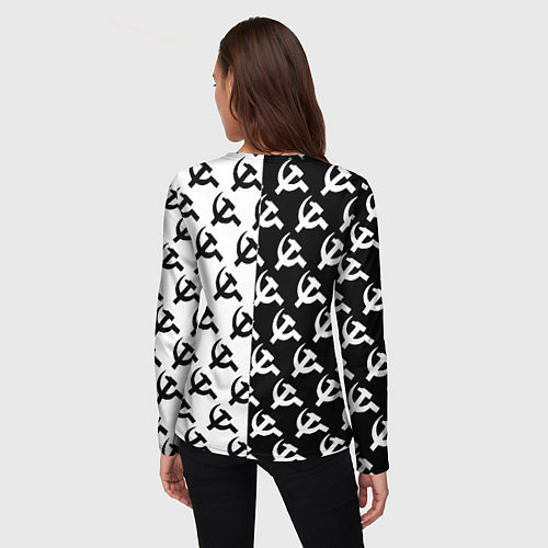 Женский лонгслив Borussia паттерн ссср / 3D-принт – фото 4