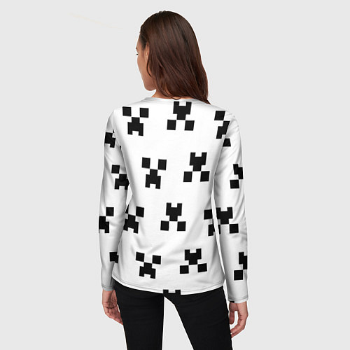 Женский лонгслив Juventus x minecraft pattern / 3D-принт – фото 4