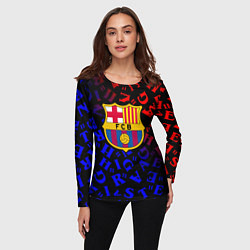 Лонгслив женский Barcelona градиент символы, цвет: 3D-принт — фото 2