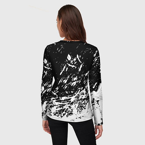 Женский лонгслив Borussia белые краски / 3D-принт – фото 4