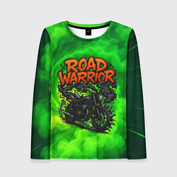Лонгслив женский Дорожный воин - байк с шипами, цвет: 3D-принт