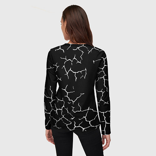 Женский лонгслив Borussia черно белые / 3D-принт – фото 4
