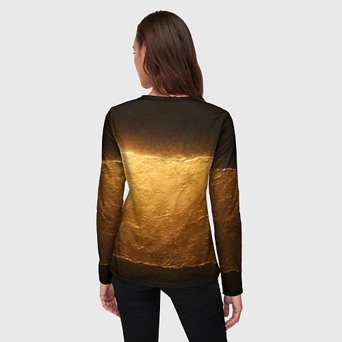 Женский лонгслив Fortnite золотой Мидас / 3D-принт – фото 4