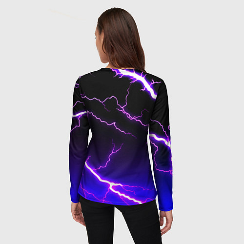 Женский лонгслив Bayern Mnchen молнии шторм / 3D-принт – фото 4