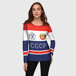 Лонгслив женский Символика и знаки СССР, цвет: 3D-принт — фото 2