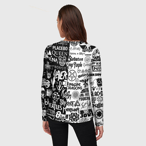 Женский лонгслив Juventus рок музыка / 3D-принт – фото 4