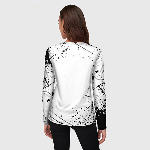 Женский лонгслив Barcelona брызги красок / 3D-принт – фото 4