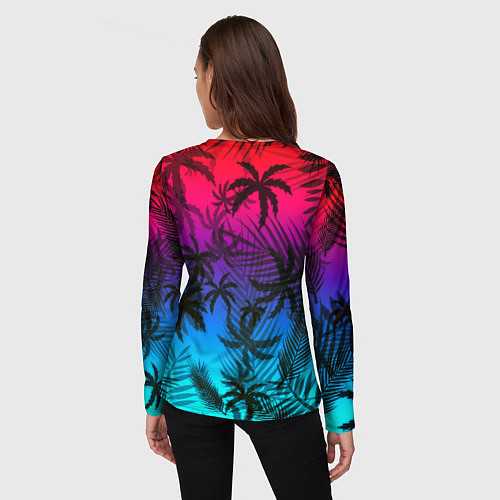 Женский лонгслив Бавария Мюнхен неон тропики / 3D-принт – фото 4