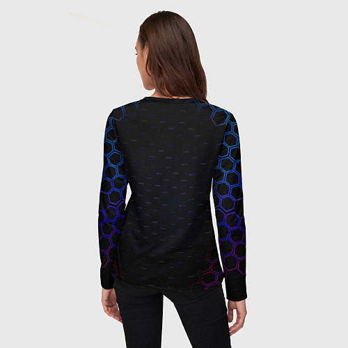 Женский лонгслив ФК Тоттенхэм соты / 3D-принт – фото 4
