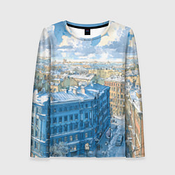 Лонгслив женский Зимний утренний Питер, цвет: 3D-принт