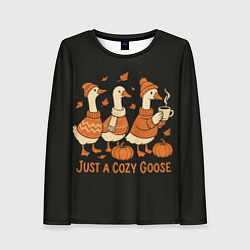 Лонгслив женский Осенние гуси, цвет: 3D-принт