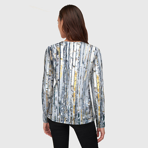 Женский лонгслив Новогодний дождик / 3D-принт – фото 4