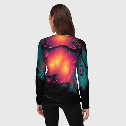 Женский лонгслив Лошадь рок стиль / 3D-принт – фото 4