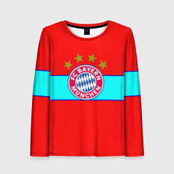 Лонгслив женский Бавария Мюнхен полосы линии, цвет: 3D-принт