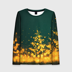 Женский лонгслив Новогодние елочки из боке