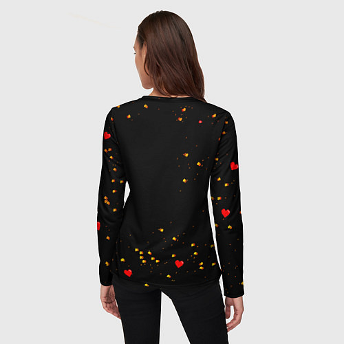 Женский лонгслив Манчестер Юнайтед пиксели / 3D-принт – фото 4