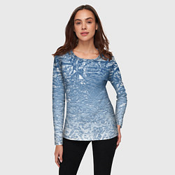 Лонгслив женский Налипший снег, цвет: 3D-принт — фото 2