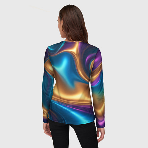 Женский лонгслив Сплавы разноцветные / 3D-принт – фото 4