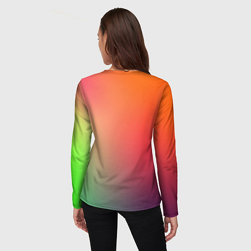 Женский лонгслив Color multicolored / 3D-принт – фото 4