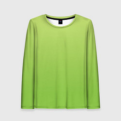 Лонгслив женский Color lime green, цвет: 3D-принт