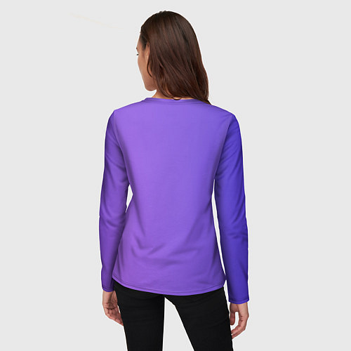 Женский лонгслив Color purple gradient / 3D-принт – фото 4