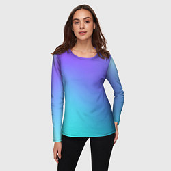 Лонгслив женский Color multi-colored gradient, цвет: 3D-принт — фото 2