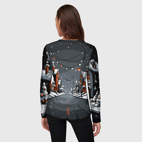 Женский лонгслив Новогодняя лошадка 2026 год / 3D-принт – фото 4