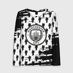 Лонгслив женский Манчестер сити краски люди, цвет: 3D-принт