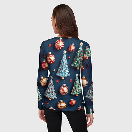 Женский лонгслив Новгодний паттерн / 3D-принт – фото 4